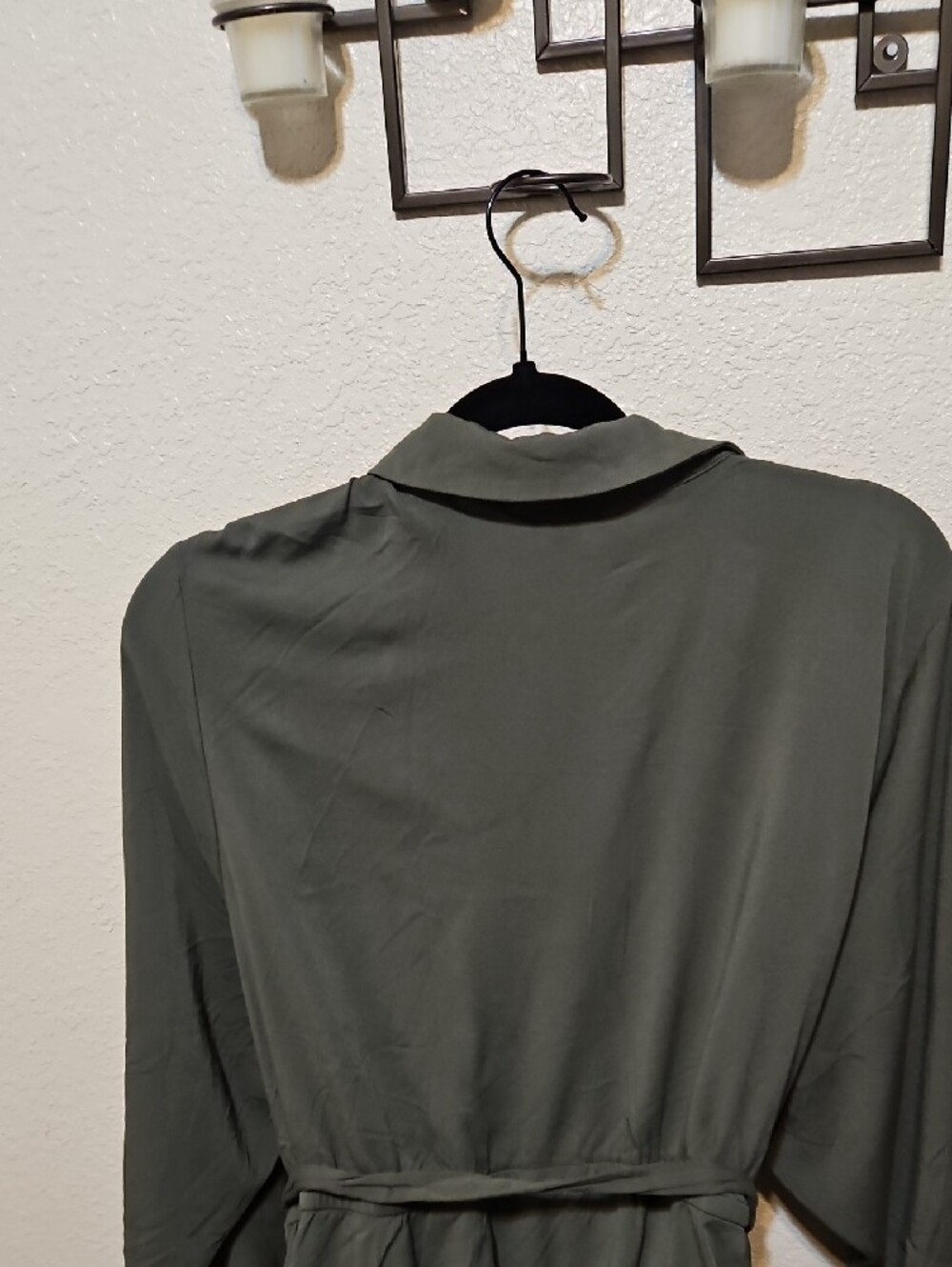 torrid Olive Green Long Sleeve Shirt Dress - Picture 6 of 9